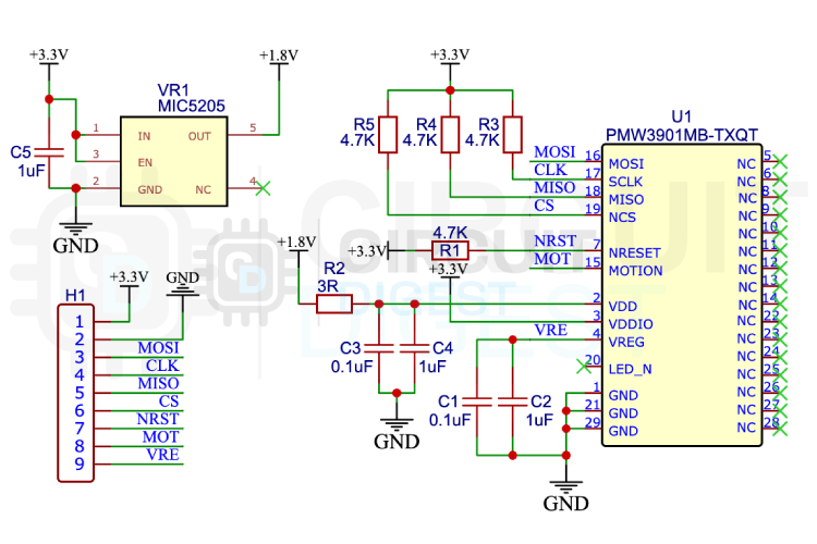 PMW3901 Module Schematic Diagram PMW3901 Module Schematic Diagram