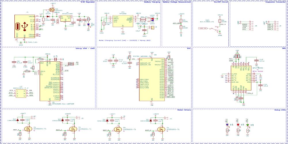 DIY WiFi Controlled Drone Complete Circuit Diagram