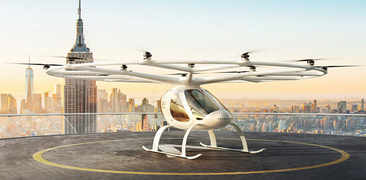 Air Taxi from <a href="https://www.volocopter.com/en/" rel="nofollow" target="_blank">Volocopter</a> Air Taxi Future of Transportation