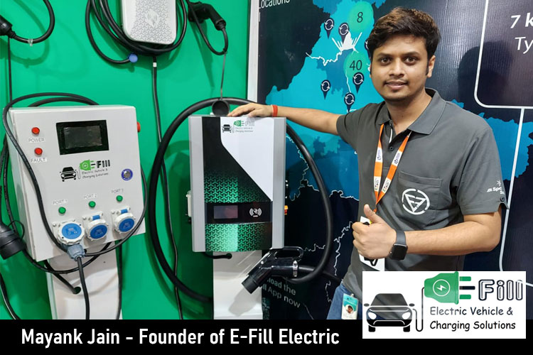 Mr. Mayank Jain, founder of E-Fill Electric Mr. Mayank Jain, founder of E-Fill Electric