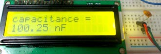 Arduino Capacitance Meter 100nf capacitor reading