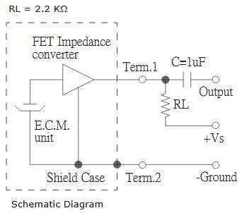 Internal Connection of Electret Microphone