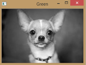 Green Component of Image using OpenCV