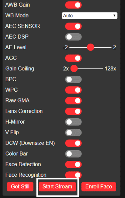 Starting Camera Streaming permission