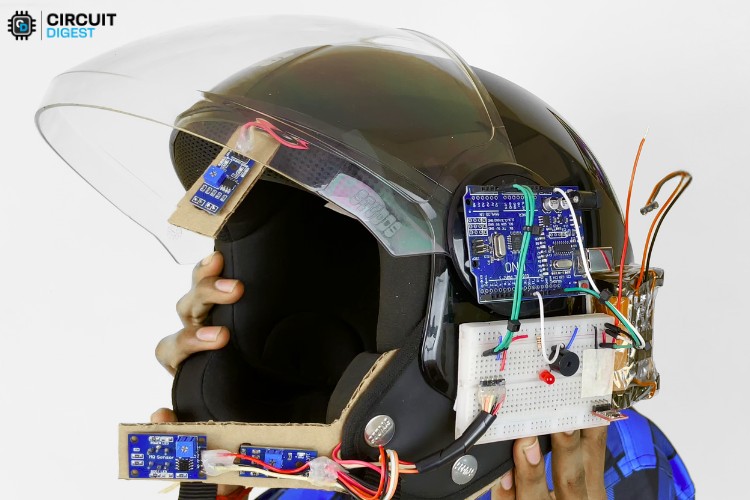 Assembled Smart Helmet Transmitter Side