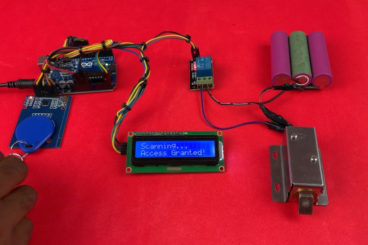 Demonstration of RFID Door Lock System using Arduino