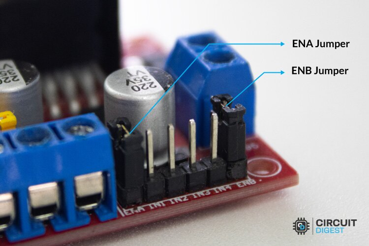 ENA and ENB pins on the L298N Motor Driver Module