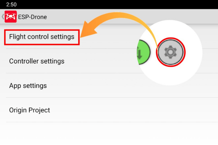 ESP-Drone app interface for LiteWing