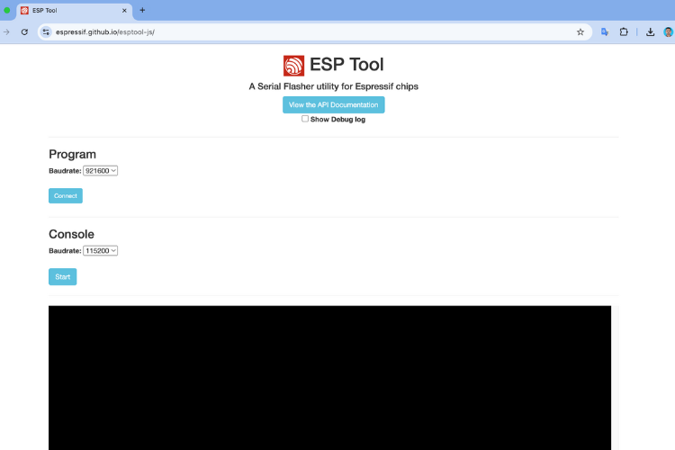 ESPtool.js web interface for LiteWing