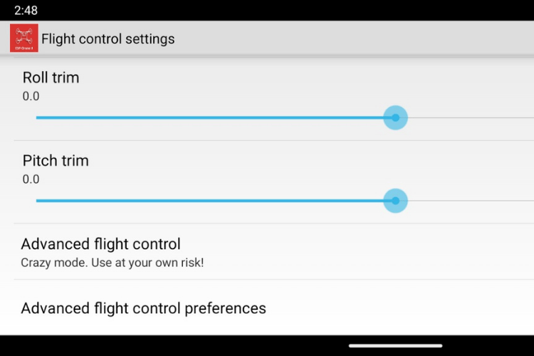 Flight Control Settings