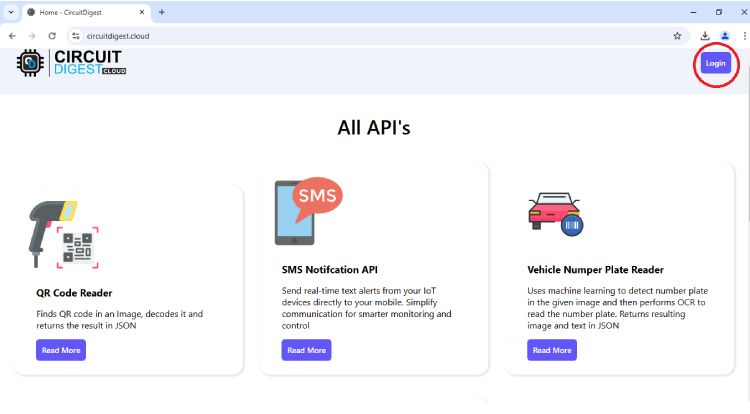 Login to SMS API 