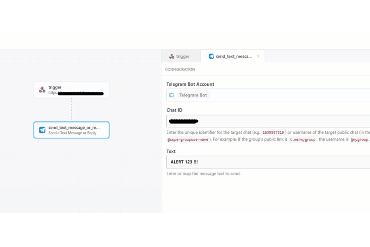 AIOT Security System Telegram and Pipedream Setup Workflow Test