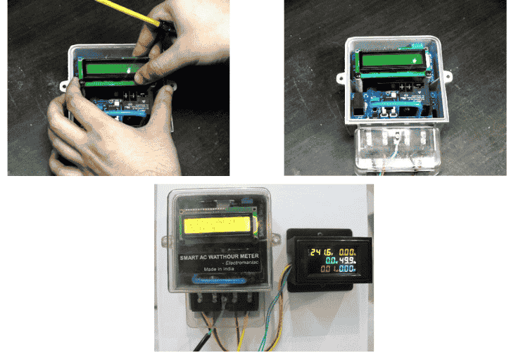 IOT Based Smart AC Electricity Meter with Tamper Protection Project Images