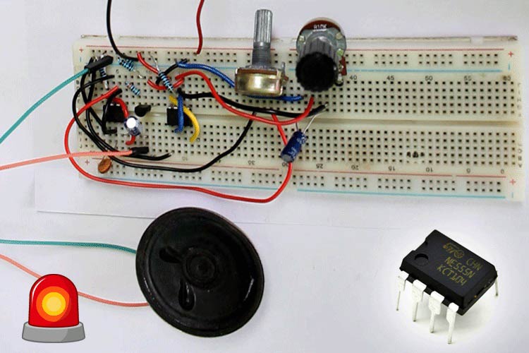 555 Timer based Police Siren Circuit 555 Timer based Police Siren Circuit