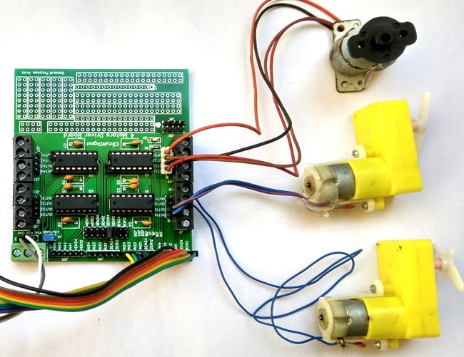 8-channel Motor Driver Circuit on PCB 8-channel Motor Driver Circuit on PCB