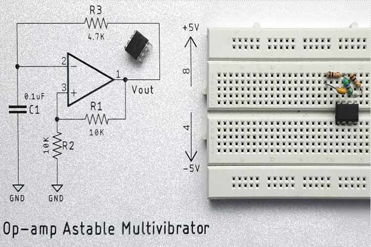 Astable Multivibrator Circuit Using Op-amp Astable Multivibrator Circuit Using Op-amp