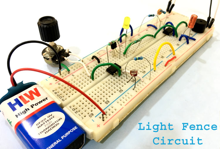 Automatic Light Fence Circuit with Alarm Automatic Light Fence Circuit with Alarm