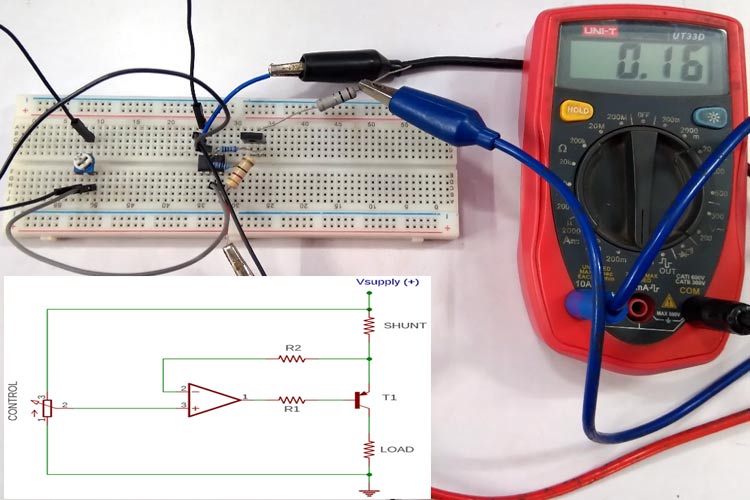 Constant Current Sink Circuit using Op-Amp Constant Current Sink Circuit using Op-Amp