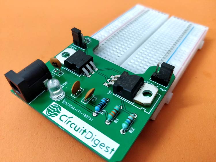 DIY Breadboard Power Supply Circuit on PCB DIY Breadboard Power Supply Circuit on PCB