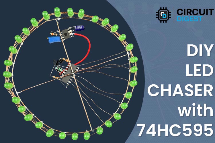 DIY LED Chaser using 74HC595 Shift Register and 555 Timer IC DIY LED Chaser using 74HC595 Shift Register and 555 Timer IC