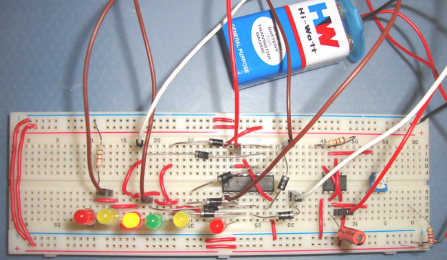 Dancing LEDs Circuit using 555 Timer IC Dancing LEDs Circuit using 555 Timer IC
