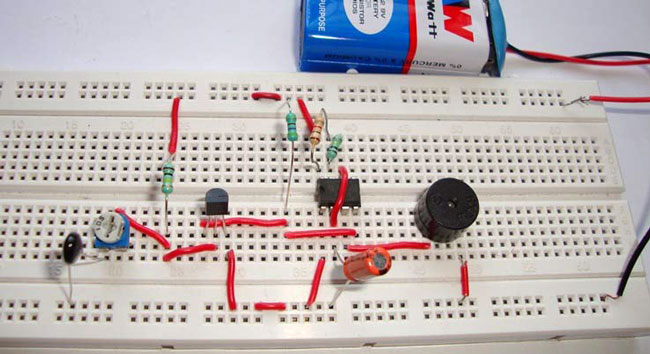 Fire Alarm Project using Thermistor and IC 555 Fire Alarm Project