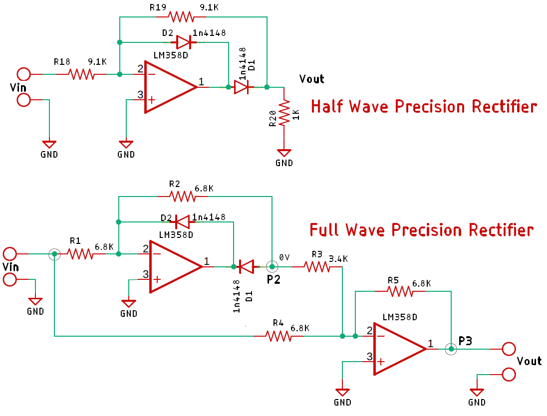 Half Wave and Full Wave Precision Rectifier Circuit using Op-Amp Half Wave and Full Wave Precision Rectifier Circuit using Op-Amp