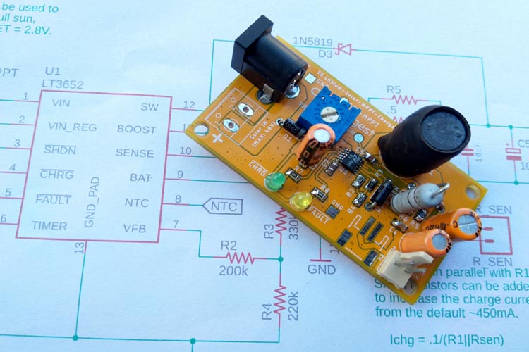 MPPT Solar Charge Controller Circuit using LT3652 MPPT Solar Charge Controller Circuit using LT3652