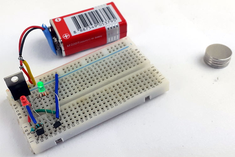 Magnetic Polarity Detector using the Hall Sensor Magnetic Polarity Detector Circuit using Hall Effect Sensor