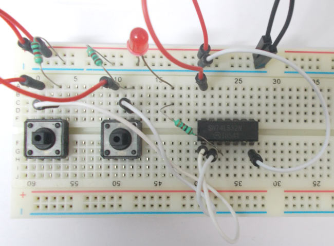 OR Gate Circuit using IC 74LS32 OR Gate Circuit using IC 74LS32