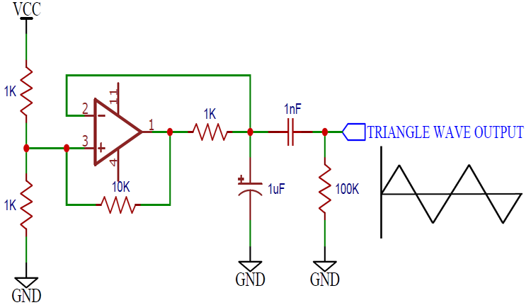 Op Amp Triangular Wave Generator Op Amp Triangular Wave Generator