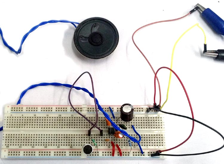Simple Microphone to Speaker Circuit Simple Microphone to Speaker Circuit