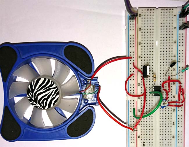 Temperature controlled DC fan using Thermistor Temperature controlled DC fan using Thermistor