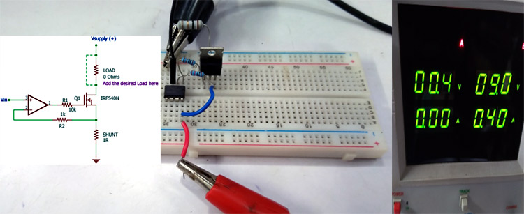 Op-Amp Voltage controlled Current Source Circuit Op-Amp Voltage controlled Current Source Circuit