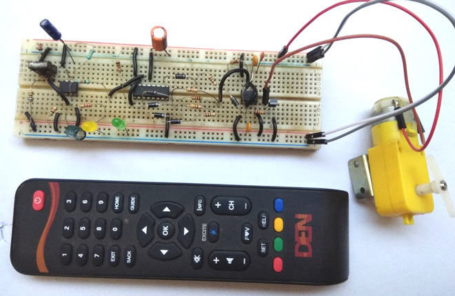 Wireless DC Motor Speed Control using IR Remote and 555 Timer IC Wireless DC Motor Speed Control using IR Remote and 555 Timer IC