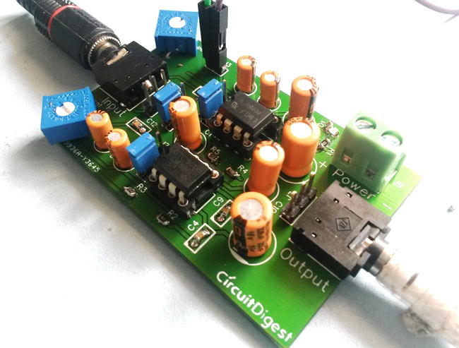 Headphone/Audio Amplifier Circuit on PCB using LM386 Headphone/Audio Amplifier Circuit on PCB using LM386