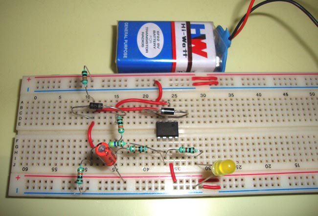 Op-amp IC LM741 Tester Circuit Op-amp IC LM741 Tester Circuit