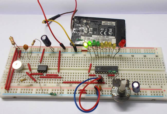 LED VU Meter using LM3914 LED VU Meter using LM3914