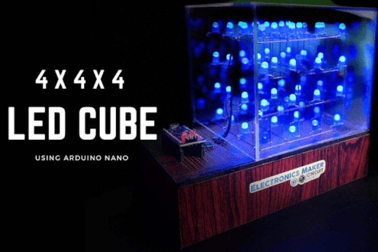 4x4x4 LED Cube using Arduino Nano 4x4x4 LED Cube