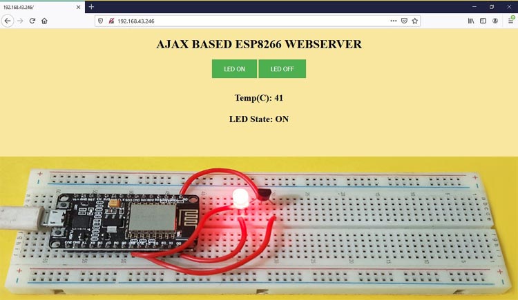 AJAX based Webserver on ESP8266 AJAX based Webserver on ESP8266