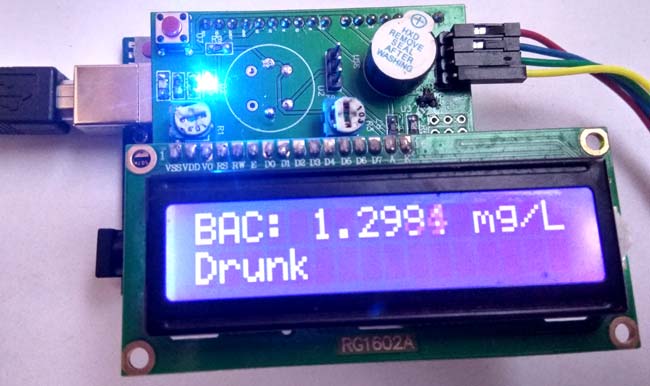 Arduino Alcohol Detector Circuit Arduino Alcohol Detector Circuit