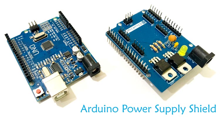 Arduino Power Supply Shield with 3.3v, 5v and 12v Output Options Arduino Power Supply Shield with 3.3v, 5v and 12v Output Options