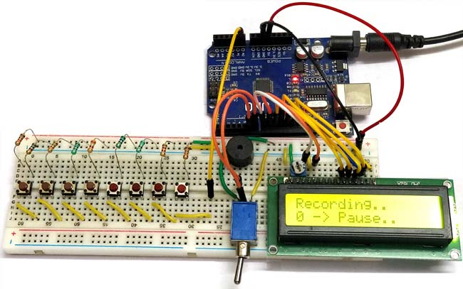 Arduino based Piano with Recording and Replay Arduino based Piano with Recording and Replay