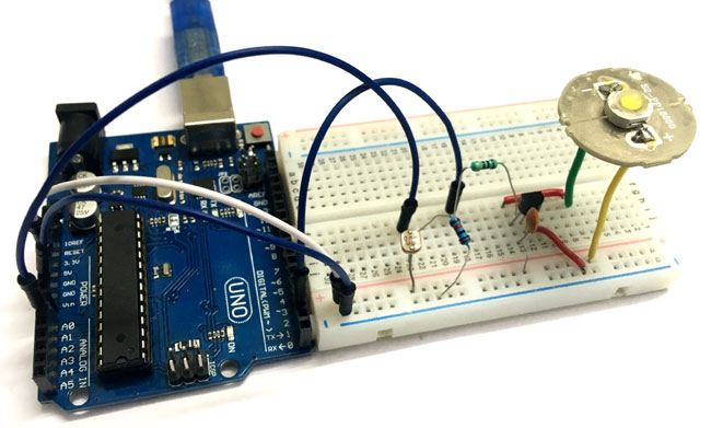 Auto Intensity Control of Power LED using Arduino Auto Intensity Control of Power LED using Arduino