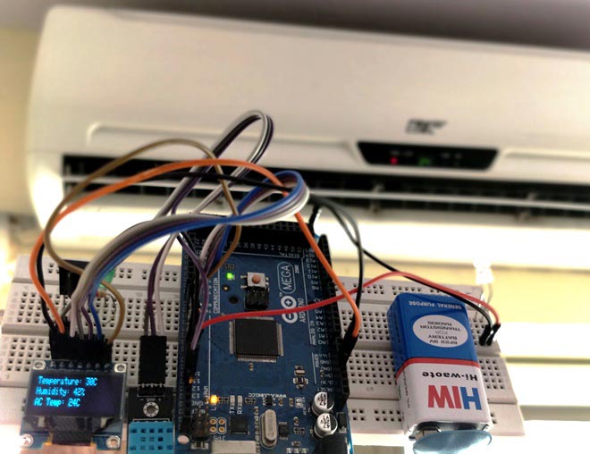 Automatic AC Temperature Controller using Arduino, DHT11 and IR Blaster Automatic AC Temperature Controller using Arduino, DHT11 and IR Blaster
