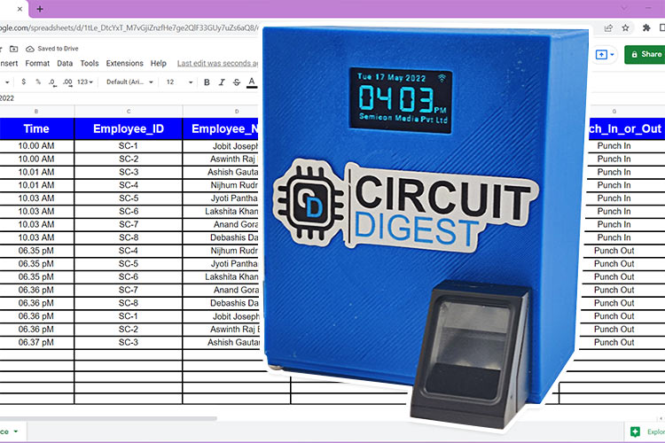 Biometric Attendance System with ESP32 and Google Sheet Biometric Attendance System using Google Sheets