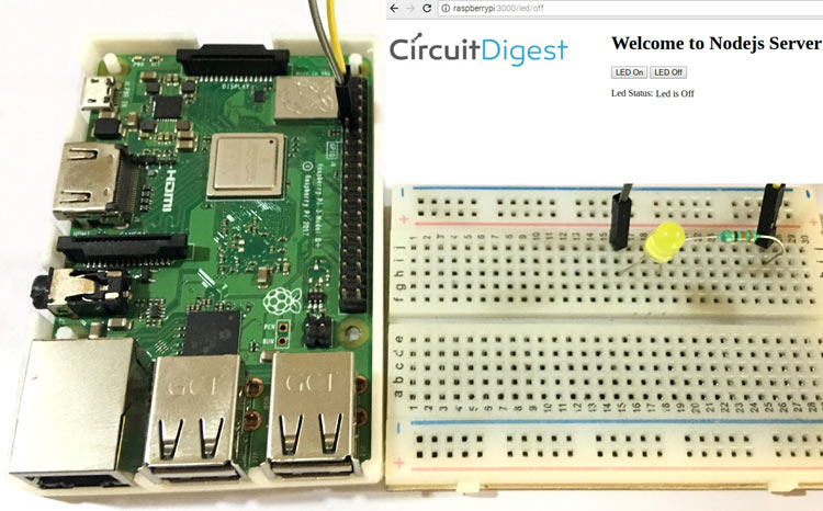 Getting started with Node.js and Raspberry Pi: Controlling an LED with Node.js Webserver Getting started with Node.js and Raspberry Pi: Controlling an LED with Node.js Webserver