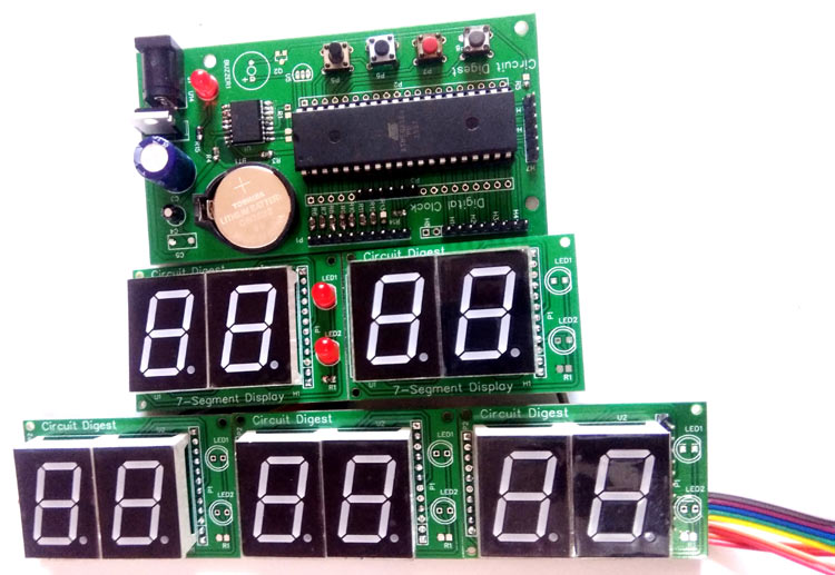 Digital Wall Clock using AVR Microcontroller Atmega16 and DS3231 RTC Digital Wall Clock using AVR Microcontroller Atmega16 and DS3231 RTC