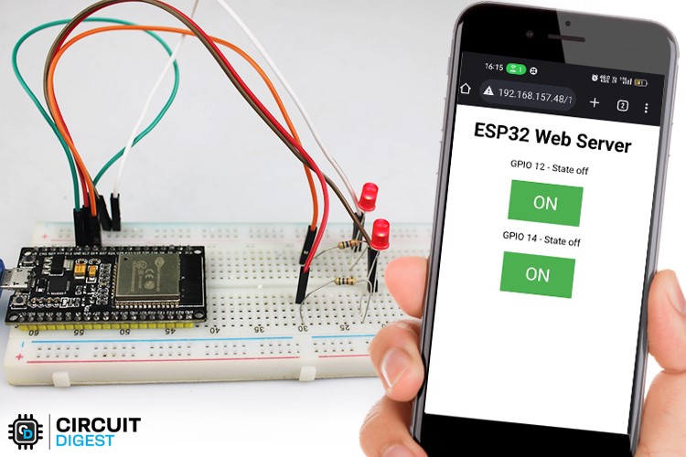ESP32 based LED Webserver Control an LED using ESP32 based Webserver