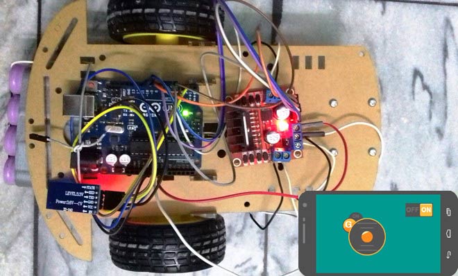 Mobile Phone Controlled Robot Car using G-Sensor and Arduino Mobile Phone Controlled Robot Car using G-Sensor and Arduino
